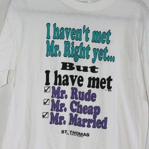 SOLD / FUNNY HAHA St. T USVI Marriage T-Shirt Size Large